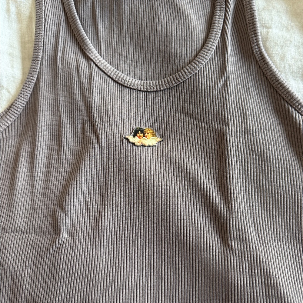 Fiorucci Brown Ribbed Tank Top - Picture 2 of 4